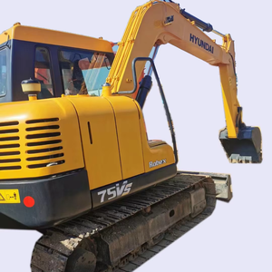 Mini-excavatrice sur chenilles Hyundai 75vs d'occasion, d'origine coréenne, 7,5 tonnes, mini-pelle d'occasion avec certification CE EMC - Product Image 1