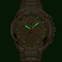 Jam Tangan Pria Wwoor 8868 Golden Chronograph Sport Quartz Reloj Hombre Jam Tangan Tahan Air 30m Mewah