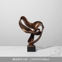 Décor à la maison moderne lumière luxe salon décor ornements résine Statue boule de cristal modèle abstrait artisanat bureau décor de bureau
