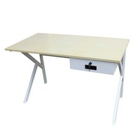 Escritorio de Oficina Minimalista con Patas Metálicas en Forma de K y Superficie Personalizable para Oficina y Sala de Estudio