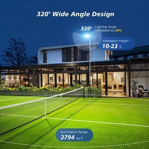 8000W đường phố năng lượng mặt trời Đèn Ngoài Trời Góc rộng năng lượng mặt trời Đèn Ngoài Trời cảm biến chuyển động thương mại năng lượng mặt trời bãi đậu xe đèn hoàng hôn đến bình minh - Product Image 2