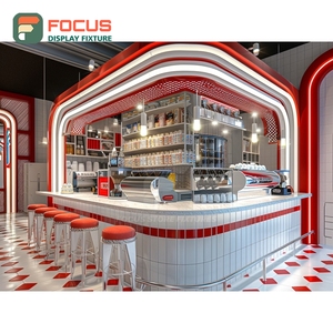 Vitrina Contemporánea para Cafetería con Acabado en Nogal, Mueble para Tienda Minorista, Vitrina Comercial para Cafetería - Product Image 6