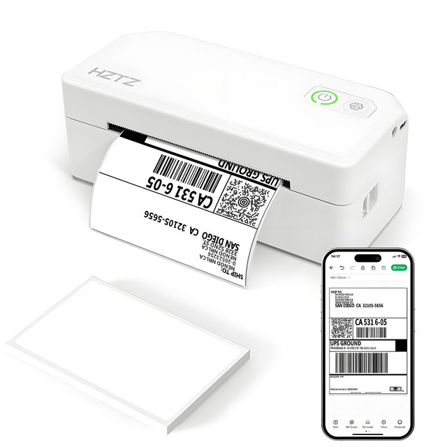 Small Adhesive Barcode Label Sticker Printing Machine Smart Thermal Label Printer Waybill 4-Inch Shipping Label Printer