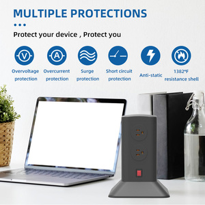 Đa lớp ổ cắm cắm ổ cắm điện ổ cắm bàn dọc tháp <span class=keywords><strong>USB</strong></span> mở rộng ban Power Strip - Product Image 3