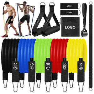 Ensemble de 12 bandes de résistance en latex avec poignées, ancre de porte, sangles de cheville et sac de transport pour la maison et la salle de sport - Product Image 5
