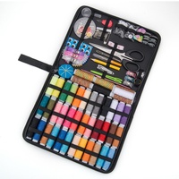 Kit de couture en plastique de 230 pièces, directement de l'usine, portable, pour broderie sur cuir, outil de tricot, sac de rangement, idéal pour les grands travaux de broderie