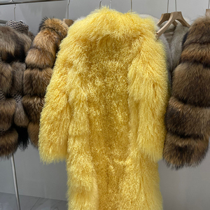 Luxury Winter Extra Long <strong>Floor</strong> <strong>Length</strong> <strong>Coat</strong> Women Real Mongolian Lamb Fur <strong>Coat</strong> for Women - Product Image 4