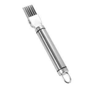 เครื่องตัดต้นหอมสแตนเลส ชุด 2 ชิ้น เครื่องตัดผักในครัว เครื่องหั่นเต๋า - Product Image 5