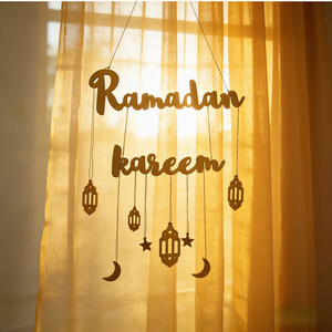 613098 Decorazione da Parete in Legno per <span class=keywords><strong>Feste</strong></span> Ramadan Kareem, Eid Mubarak 30x30x10cm, Uso Interno/Esterno per Festività <span class=keywords><strong>Islamiche</strong></span> - Product Image 3