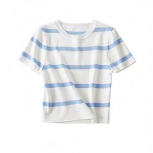 Pull-over court en maille de soie glacée pour femme, style vintage, collection printemps - Product Image 2