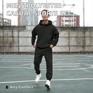 Conjunto Deportivo Informal de Dos Piezas para Hombre, Transpirable, Estampado, de Poliéster, Sudadera con Capucha, Pantalones Deportivos, Ropa Deportiva Urbana, OEM - Product Image 2