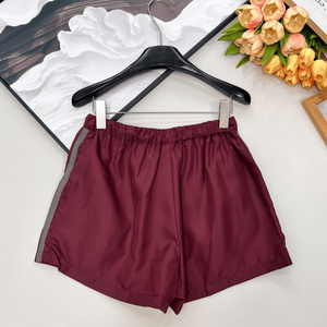 Pantalones cortos informales con cordón en la cintura para mujer, pantalones cortos con bolsillos con cremallera, cintura elástica, ropa deportiva de verano - Product Image 2