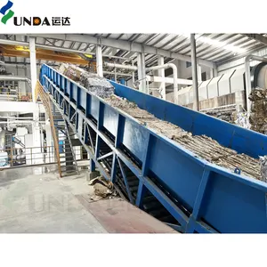 Yunda China Manufacturer Slat Converying Bale Waste Paper Stock Preparation System Chain Conveyor for Paper Mill