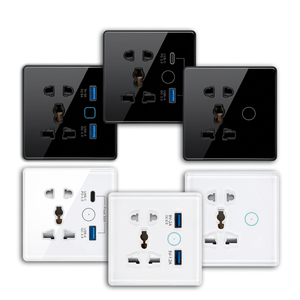 SMARSECUR MT-1539MN Homekit Matter WiFi <b>Smart</b> Concave Glass Panel Socket Required with Alexa Google <b>Home</b> for <b>Home</b> Smartthings - Product Image 1