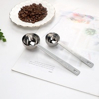 Sendok Takar Kopi BAMBUS Barista Grade 304 Stainless Steel - 15ml 30ml Gagang Panjang dengan Lubang Gantungan