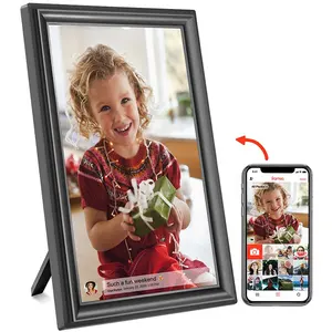 Frameo APP 15.6 Inch wifi digital photo frame manufacturers 100% new Panel without any dot Share Video and Photo from Anywhere