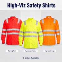 Chemise de travail de sécurité à manches longues avec bandes réfléchissantes haute visibilité et poches, uniforme de sécurité