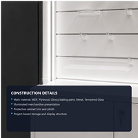 Exhibidor de Teléfonos Móviles Personalizado, Panel LED de Pared con Ganchos, Caja de Luz, Gabinete de Almacenamiento con Cerradura, para Tiendas Minoristas, Fabricante OEM ODM