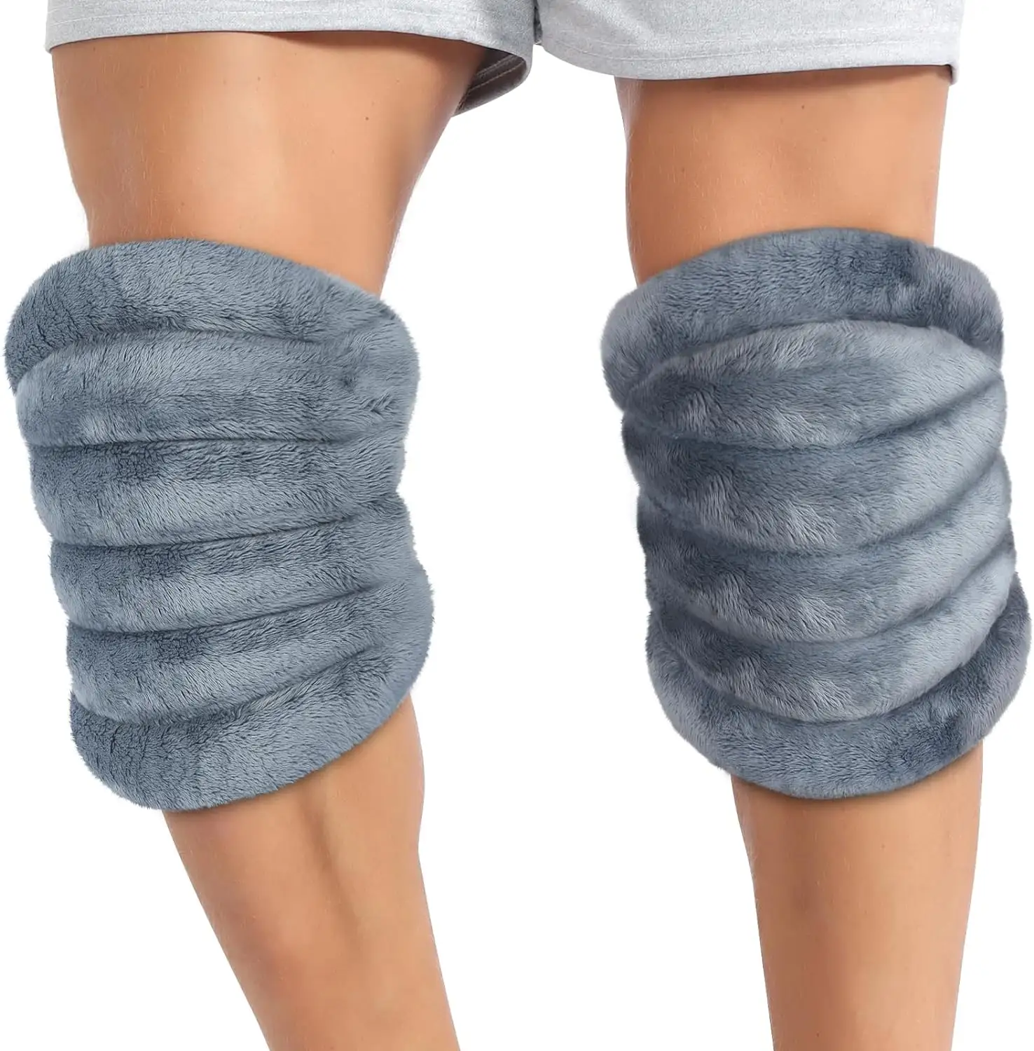 Coussin chauffant micro-ondes pour le soulagement de la douleur au genou Enveloppe de genou chauffante micro-ondable pour le traitement du coude de tennis, les crampes, les muscles, les articulations