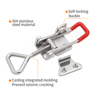 Loquet à ressort Tuoxin en acier inoxydable avec mécanisme de verrouillage rapide pour boîte à outils, loquet de compression pour armoire