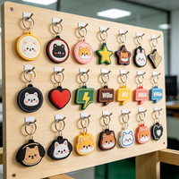 Porte-clés personnalisé en PVC souple écologique, personnage de dessin animé, animal mignon 3D, vente en gros, pendentif pour sac à dos d'enfant