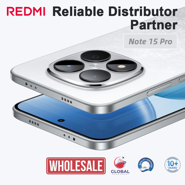 MOQ 20 units Wholesale REDMI Note 15 Pro, Dimensity 7400-Ultra & 7000mAh Battery, 1.5K 3200nits Display Smartphone