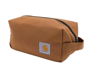 Petite pochette de rangement portable simple avec fermeture éclair, en tissu éponge, avec poignée latérale, pour logo, maquillage et voyage - Product Image 1