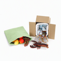 Doublure de boîte isotherme biodégradable de qualité alimentaire en feutre de laine naturelle pour l'emballage thermique des aliments congelés pour la livraison de fruits de mer