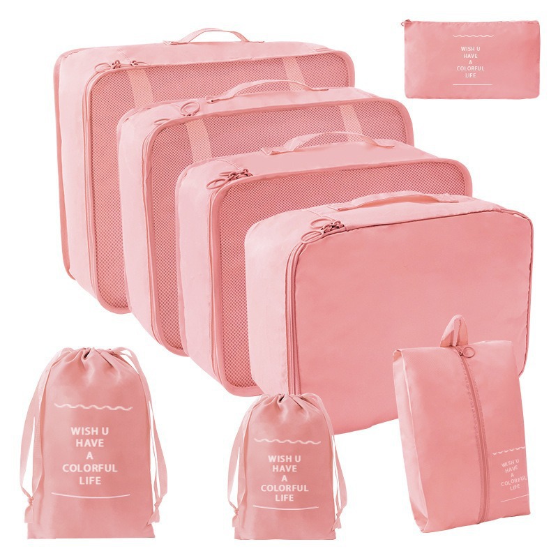 Ensemble de huit pièces avec ceinture rose, ensemble de sept pièces, petite poche pour ceinture