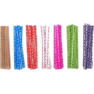 100 bolsas transparentes de celofán de 4x11 pulgadas con 7 lazos de colores variados para recuerdos de fiestas de cumpleaños y bodas - Product Image 2