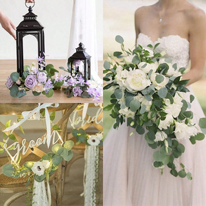 Guirlande artificielle en eucalyptus 200 cm, verdure en soie, décoration intérieure pour mariage, guirlande suspendue - Product Image 3