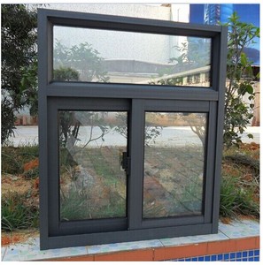 Hermoso diseño precio barato ventanas corredizas de aluminio de doble acristalamiento con vidrio reflectante gris - Product Image 5