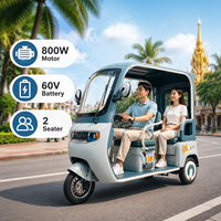 Tricycle électrique en gros 800W, véhicule de mobilité urbaine à trois roues pour 2 passagers