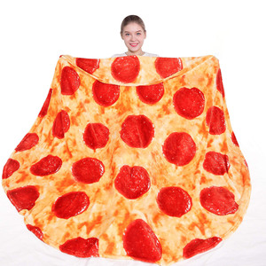 Personalizados 2023 nueva manta de <span class=keywords><strong>pizza</strong></span> de franela personalizada manta de una cara con forma de <span class=keywords><strong>pizza</strong></span> fkeece burrito tortilla manta mexicana - Product Image 2