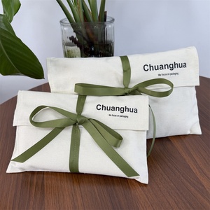 QMS Custom Natural Canvas <b>Envelope</b> Bags with Logo Reusable Cotton <b>Envelope</b> Bags for School Work Daily Life Women's <b>Envelope</b> Bag - Product Image 3