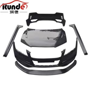 Kit de carrosserie en Fiber de carbone Runde pour 2011-2016 <span class=keywords><strong>Audi</strong></span> <span class=keywords><strong>A7</strong></span> modifié CT Style pare-chocs avant pare-chocs arrière lèvre avant jupes latérales capot - Product Image 6