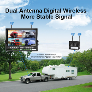 Dual Antenna 4 Channel 10.1 Inch Monitor Built in DVR Recorder Digital <b>Wireless</b> Backup <b>Camera</b> System for Pickup Truck <b>Wireless</b>-1 - Product Image 2