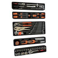 Ensemble de clés à douille pliantes portables en acier au carbone chromé, 85 pièces, pour usage industriel, réparation automobile, rangement multi-niveaux