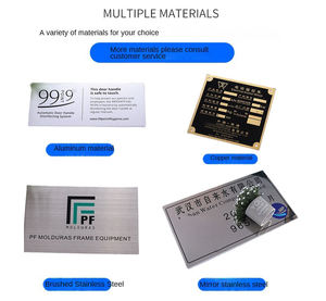 Logo personalizzato in <span class=keywords><strong>ottone</strong></span> antico in rilievo in metallo antigraffio antigraffio non sbiadisce la targhetta per l'etichetta del mobile - Product Image 4