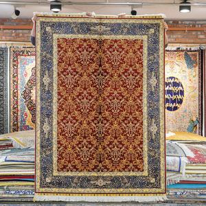 Tapis tribal persan népalais en soie fait main oriental 152x213cm, tapis élégants pour la décoration de la maison, réparation de route en <span class=keywords><strong>vente</strong></span> - Product Image 1