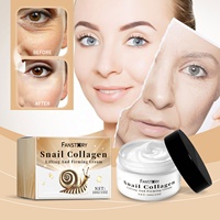 Crème hydratante et éclaircissante pour le visage au collagène et au filtrat de sécrétion d'escargot bio, effet liftant et raffermissant, vente en gros
