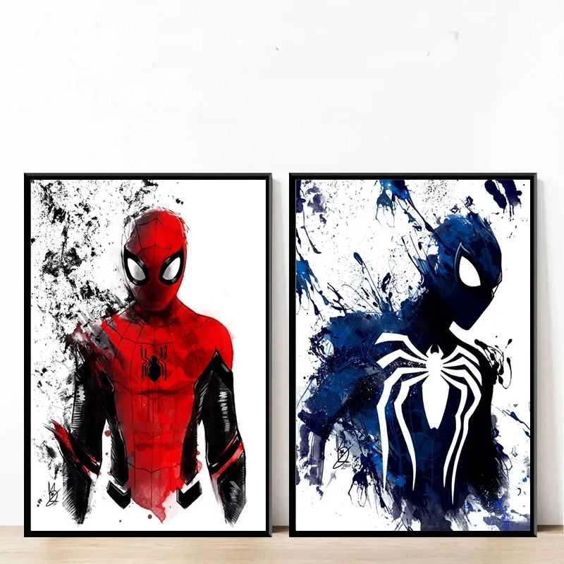 Watercolor Spider Graffiti Art Poster and Prints Picture Marvel Canvas Paintings Wall Art Living for Room Decor Home Decor