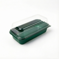 Conteneur alimentaire en plastique PET personnalisé, boîte rectangulaire transparente pour salade de fruits, logo personnalisé pour l'emballage des tomates cerises et des raisins