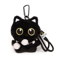 Porte-clés tendance en peluche chat noir mignon, pendentif multi-styles en peluche pour sac à dos d'étudiant, breloque de sac, cadeau quotidien