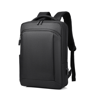 Promocional Ergonomía personalizada Negro Nylon Laptop Computadora Mochilas escolares <span class=keywords><strong>Mochila</strong></span> De Hombre con logotipo personalizado Usb - Product Image 1