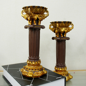 <span class=keywords><strong>Pilares</strong></span> de resina adornados con temática de elefante, estatuas de decoración ornamentada, figuritas de Interior para exhibición en el hogar, patrón de <span class=keywords><strong>Anime</strong></span>, temas de animales pintados - Product Image 5