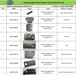 Approvisionnement d'usine 29240-2E060 Capot moteur pour Hyundai VelosterI