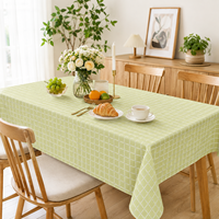 Nappe rectangulaire moderne à carreaux verts HUIHE pour table à manger, décoration de cuisine et de maison