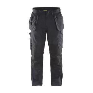 BLAKLADER - 149613309998D116 Pantalones de servicio elásticos con bolsillos para uñas Negro/Gris oscuro-PANTALONES DE TRABAJO EAN 7330509555880 - Product Image 1