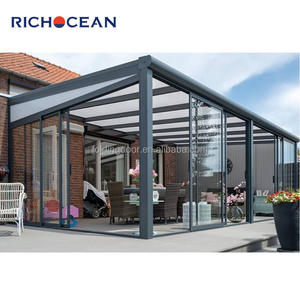 Véranda préfabriquée en <span class=keywords><strong>aluminium</strong></span> RICHOCEAN avec fenêtres et puits de lumière, maison de jardin, serre - Product Image 4